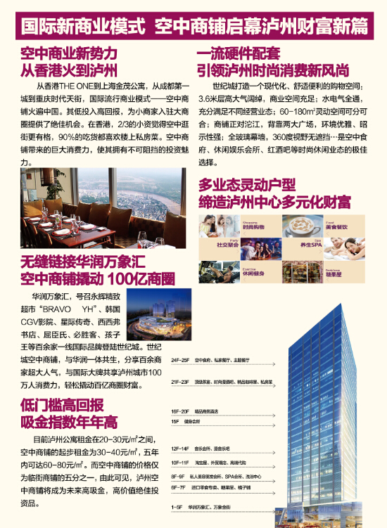 尊龙集团世纪城&ldquo;空中商铺&rdquo;荣耀面世