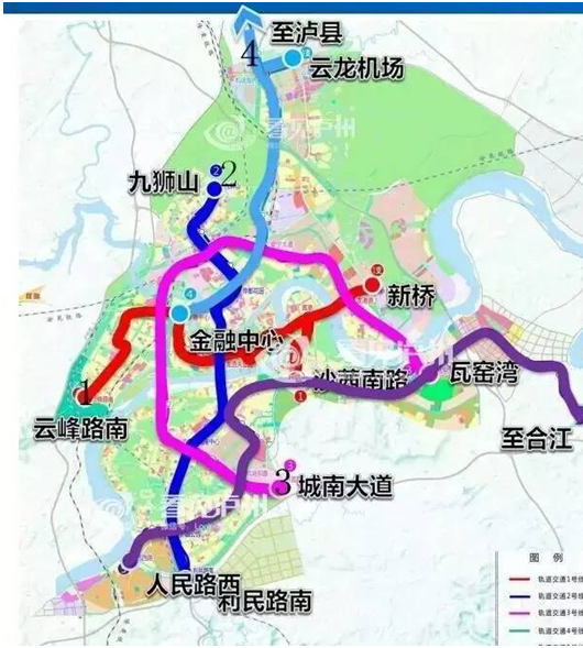 泸州轨道交通四号线（世纪城&mdash;空港&mdash;泸县）27日已动工！